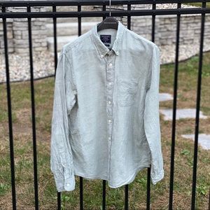 Abercrombie & Fitch Tan Linen Button Down Shirt
